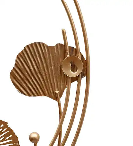 Wired gold and grey leaves set of 2