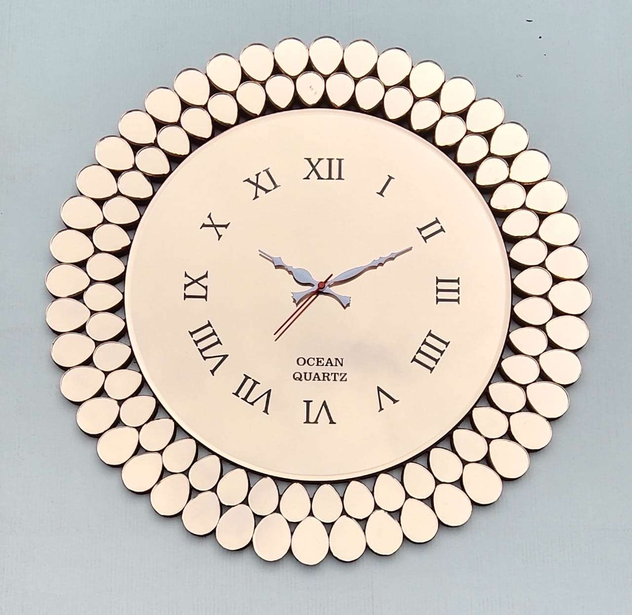 2d Glass designer wall clock idekors