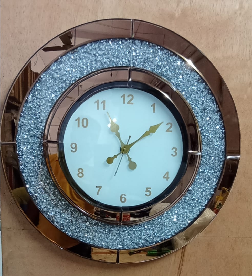2d Glass designer wall clock idekors