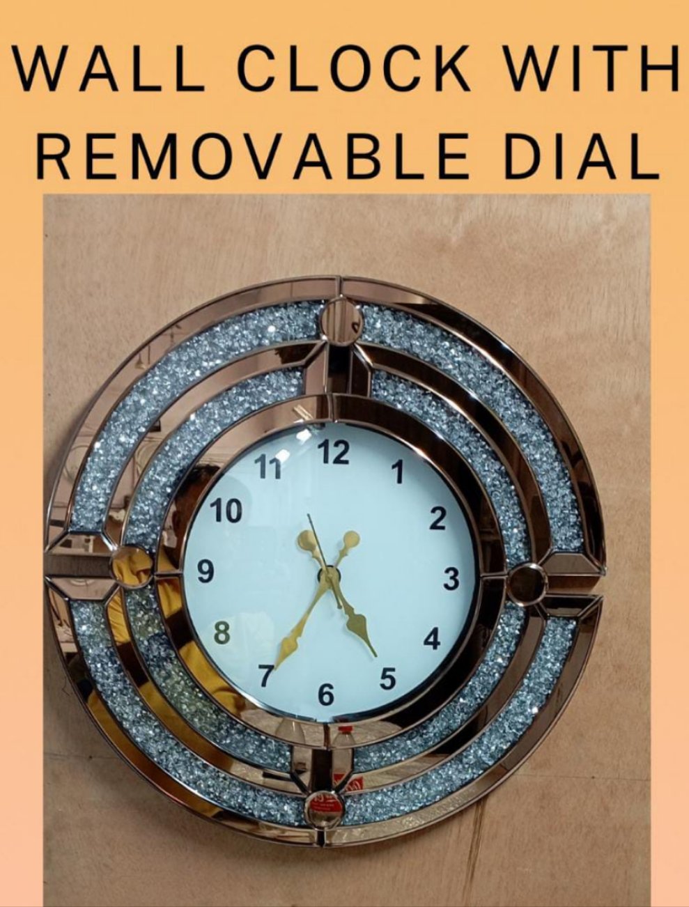 2d Glass designer wall clock idekors
