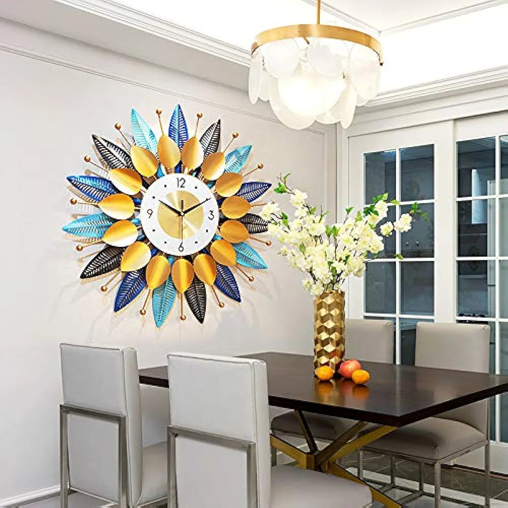 Metal wall clock panel