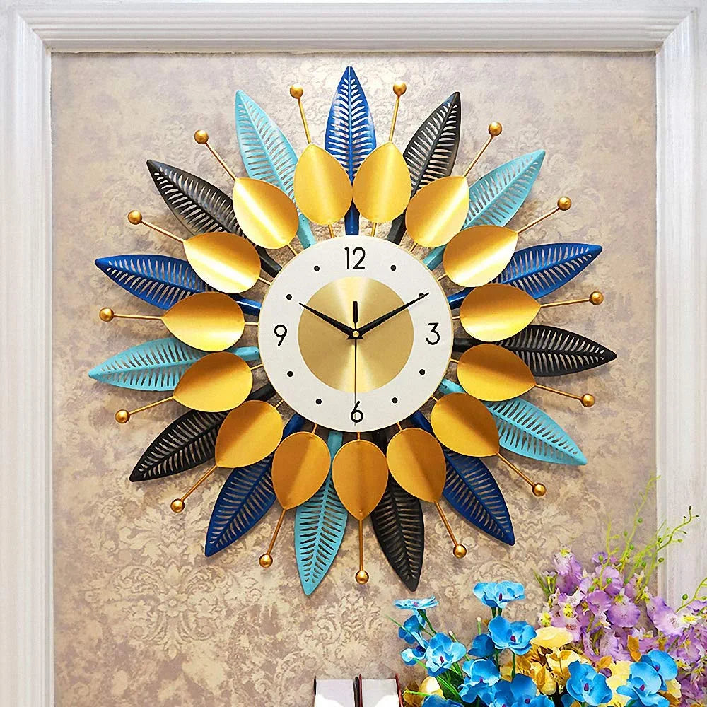 Metal wall clock panel