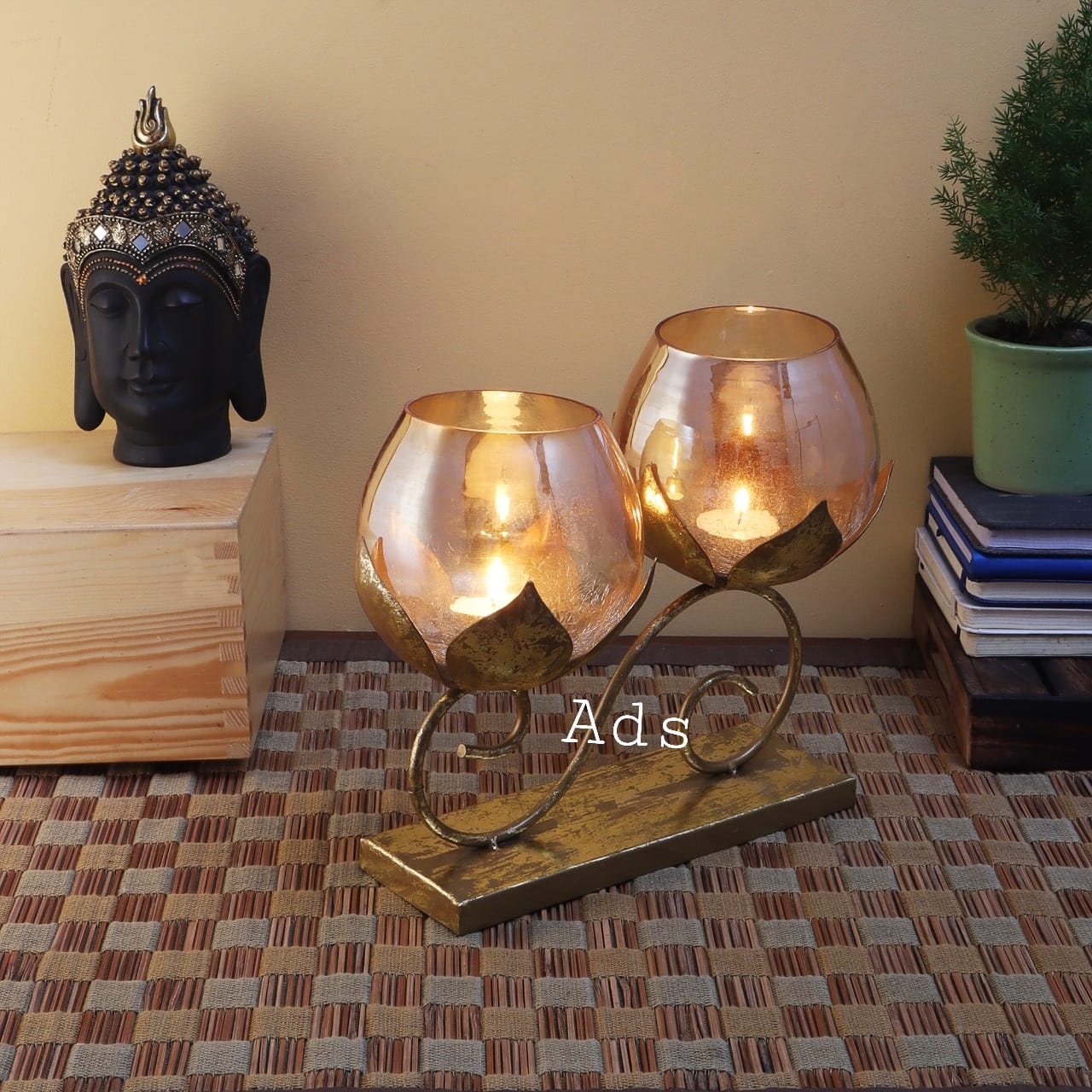 Double Lotus Tealight Holder idekors