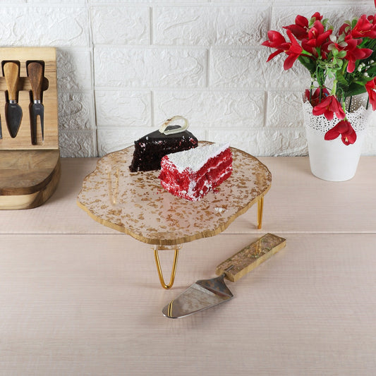 Flex cake platter with spatula idekors