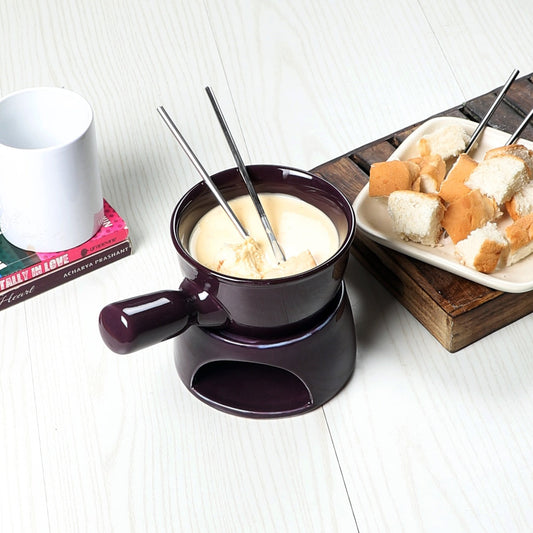Fondue set with plate and sticks idekors