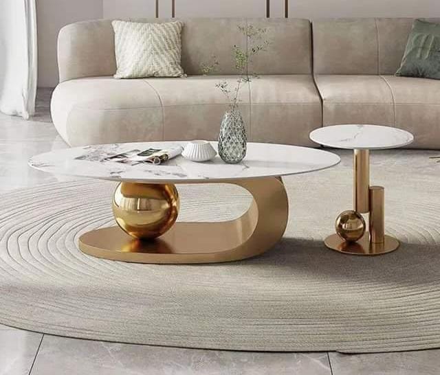 Metal Stainless Steel Centre Table set of 2