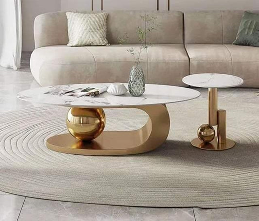 Metal Stainless Steel Centre Table set of 2