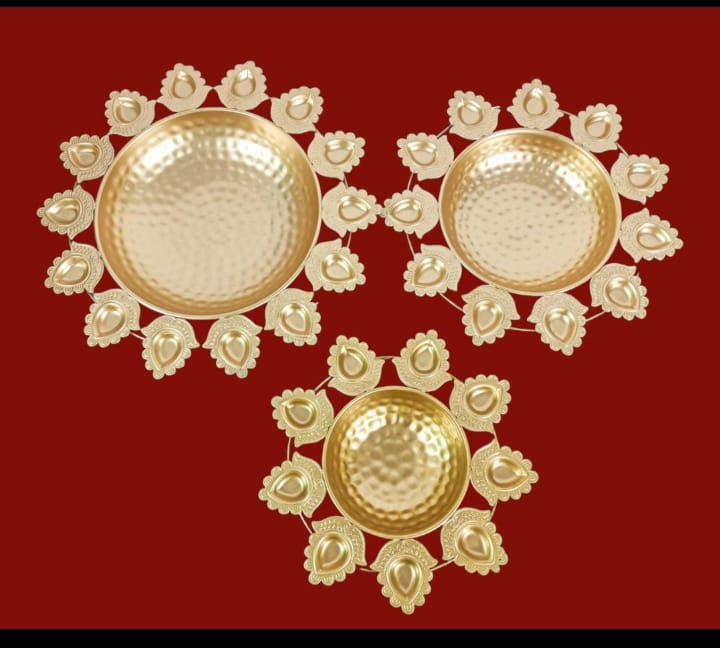 Diya Flower Urli Set of 3
