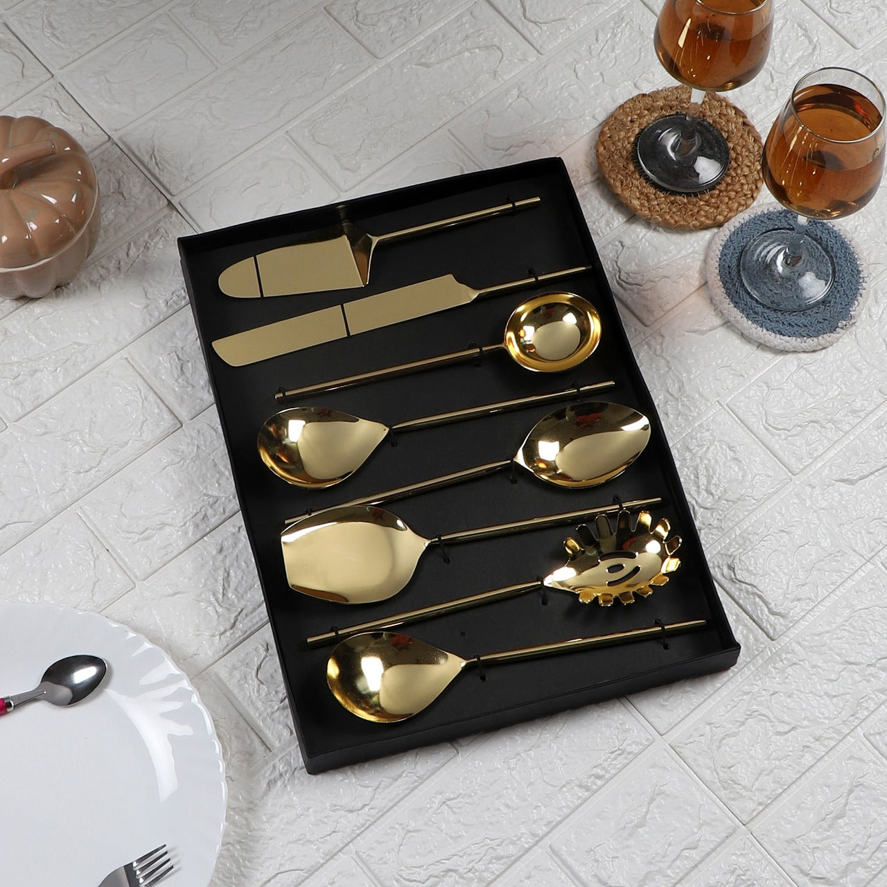 Leaves Cutlery set of 8 idekors