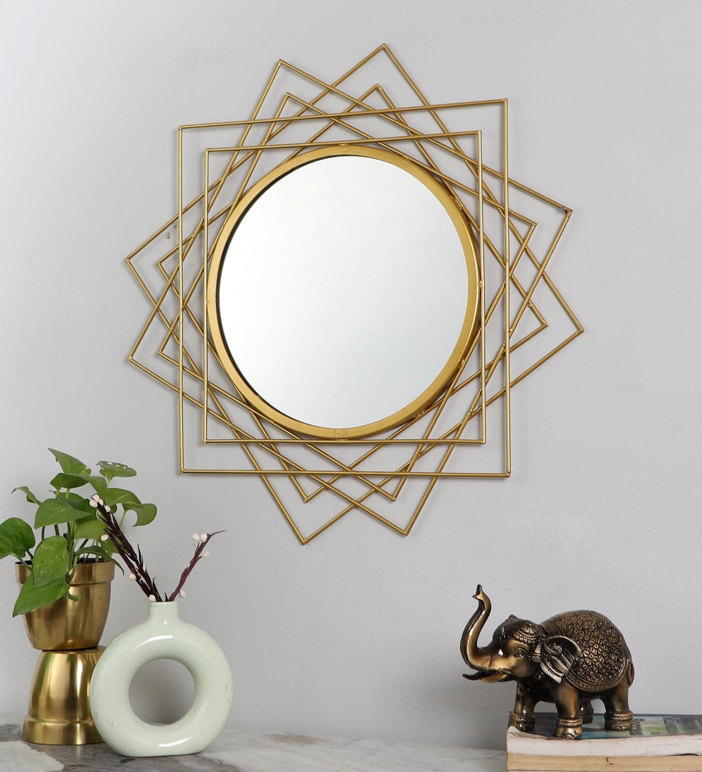 Metal Wall Mirror sun burst idekors