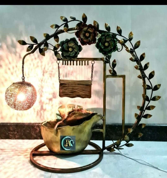 Metal fountain with lamp idekors