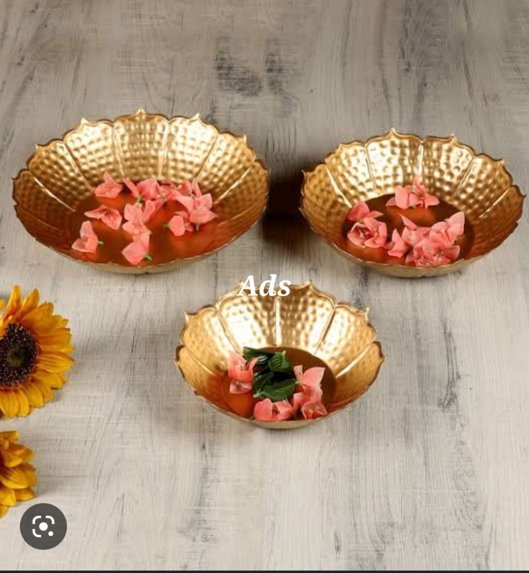 Sunflower Urli Set of 3 idekors