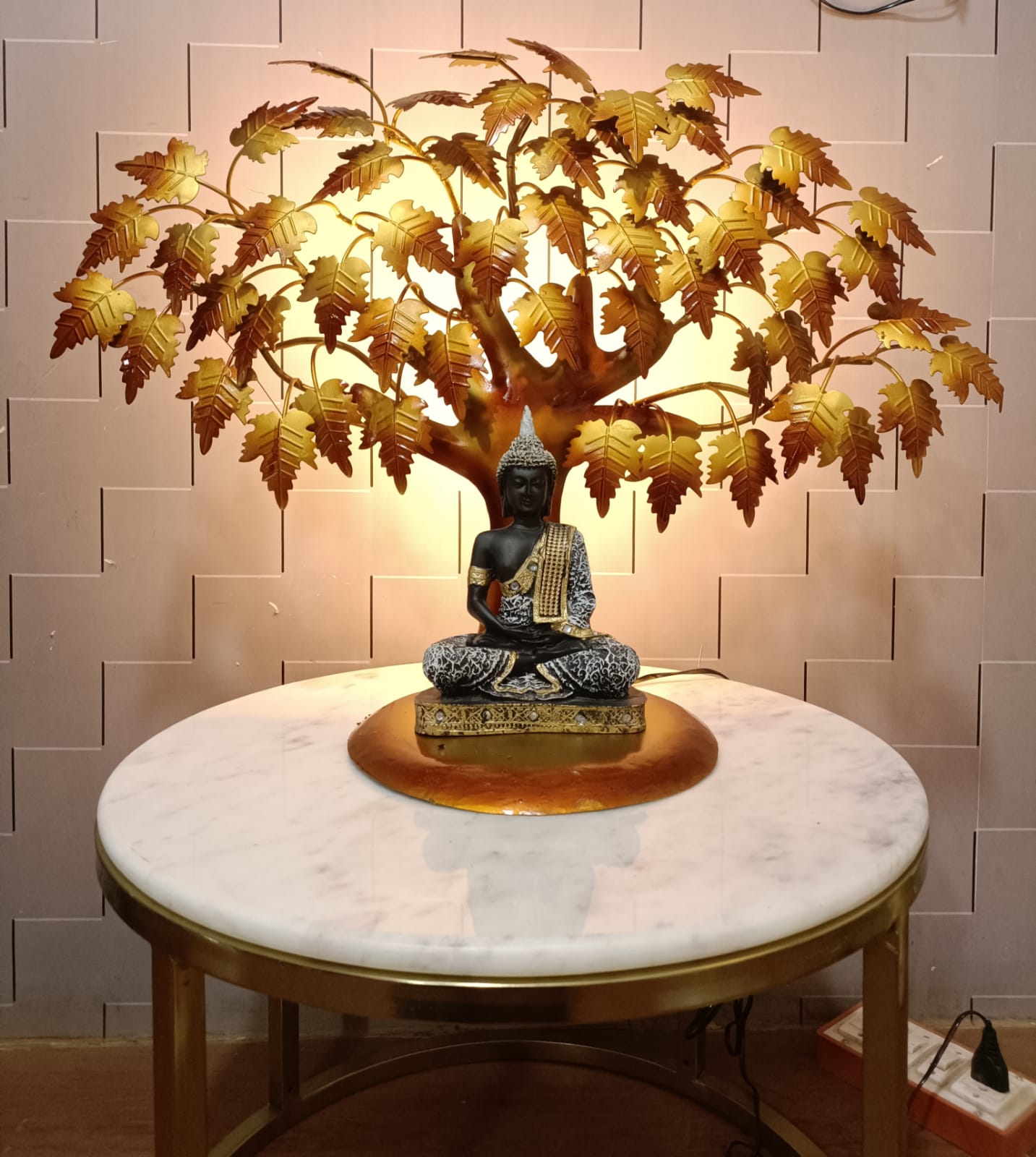 Table Decor Lamp with Resin Buddha ji idekors