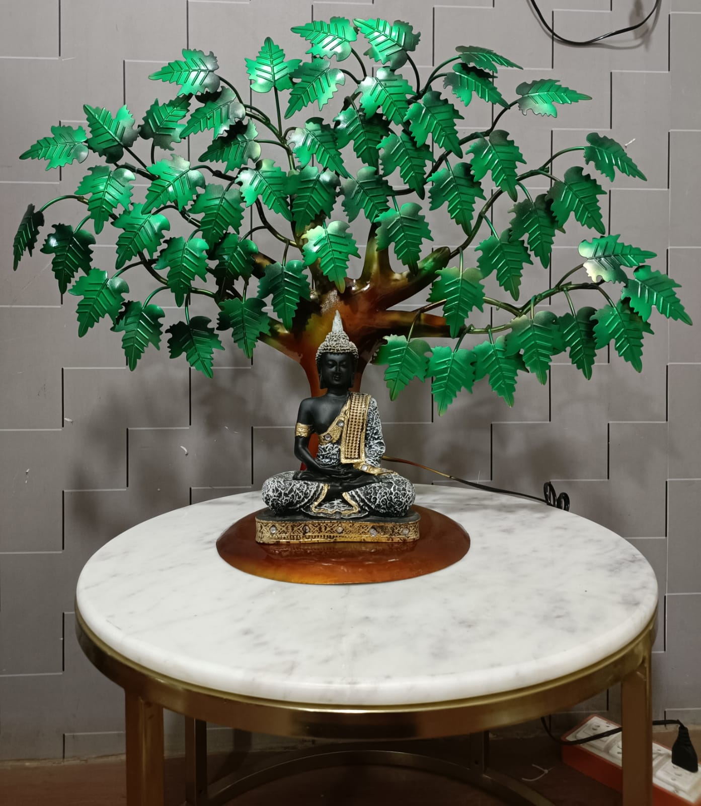 Table Decor Lamp with Resin Buddha ji idekors