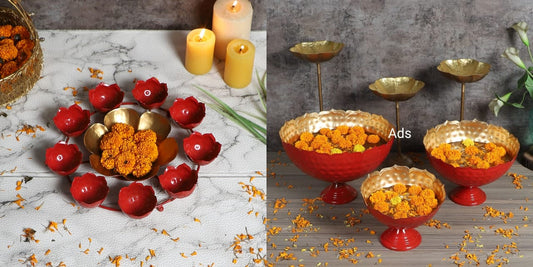 Taj Urli Bowl , Urli & Detachable Tealight Holder Set of 7 idekors