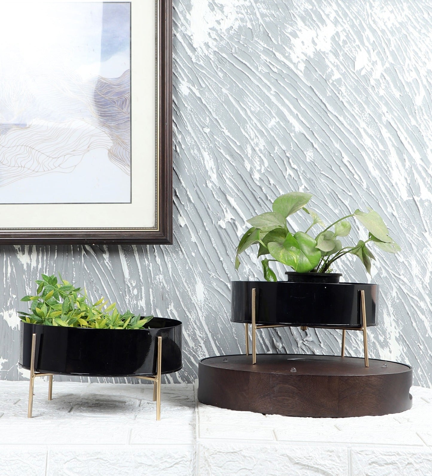 Tray Shape planter set of two idekors
