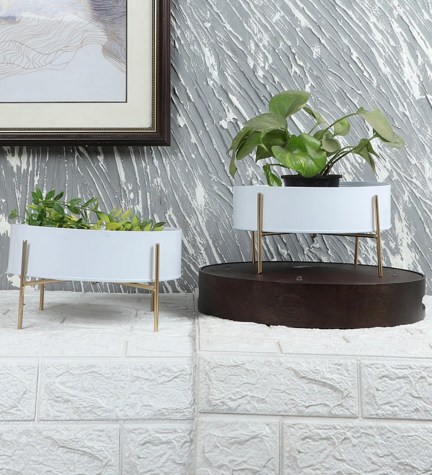 Tray Shape planter set of two idekors