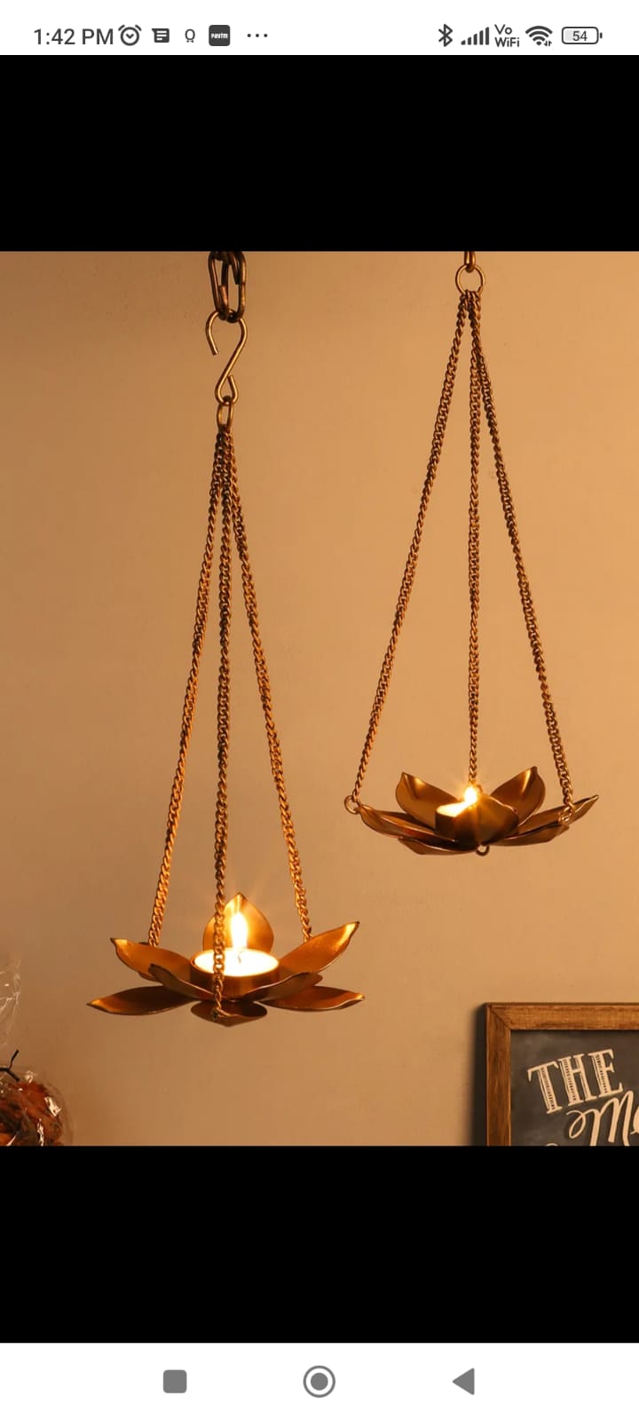 Triple Chain Lotus Set of 8 idekors