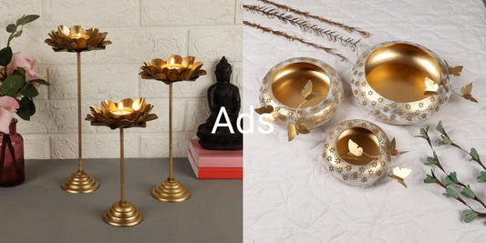 Tyre Urli with butterfly set of 3 idekors