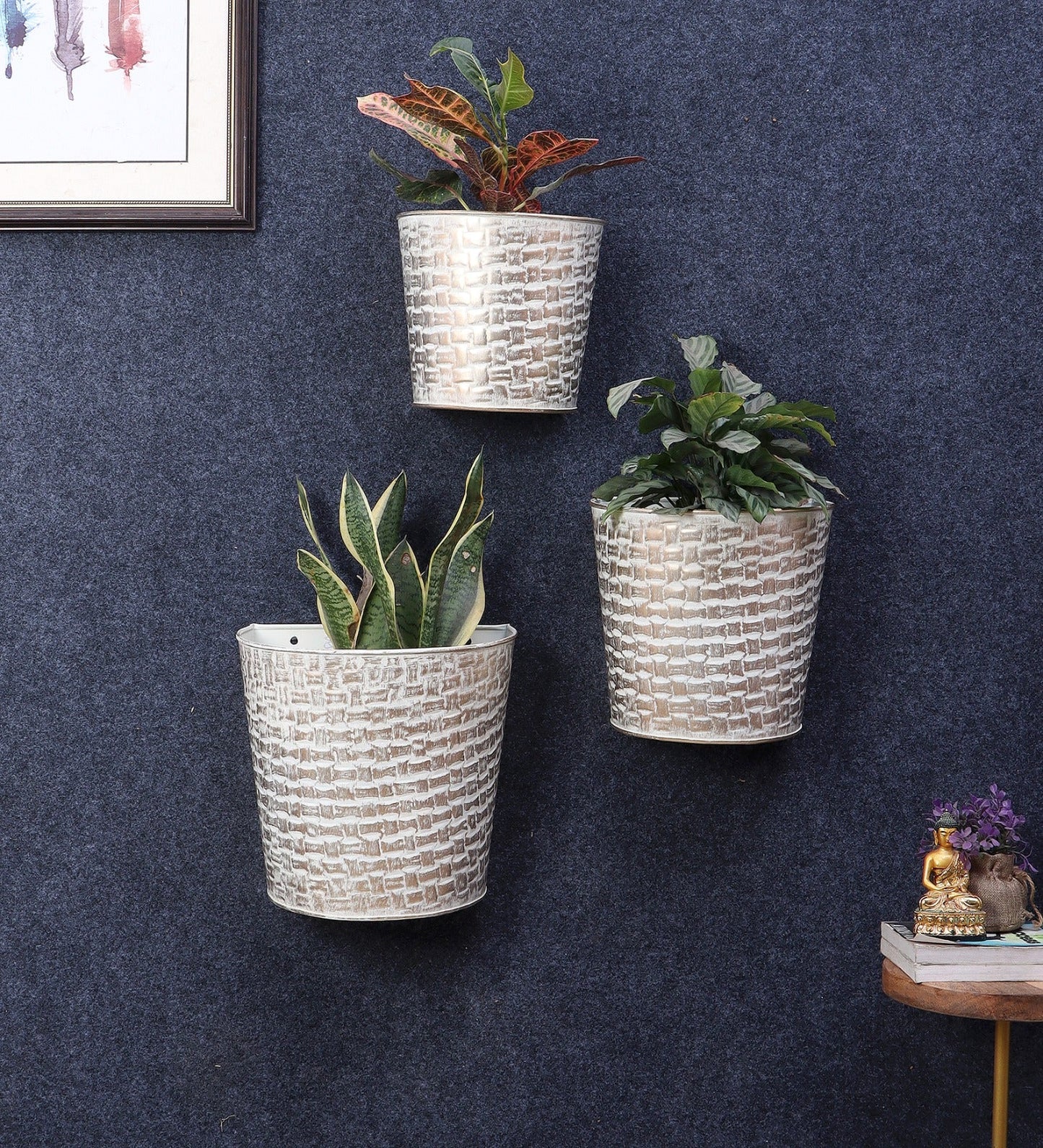 Wall Metal Planter set of 3 idekors