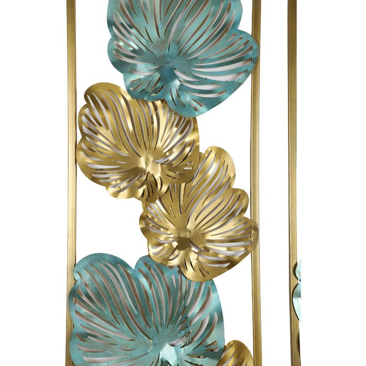 Rectangular flower wall decor set of 2