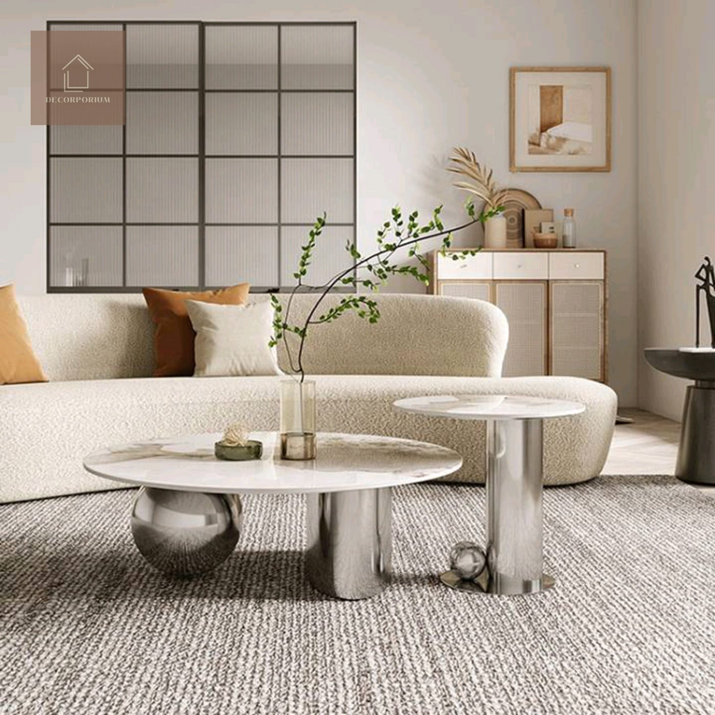 Metal Stainless Steel Centre Table