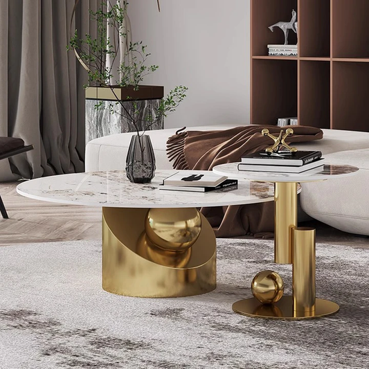 Metal Stainless Steel Centre Table set of 2