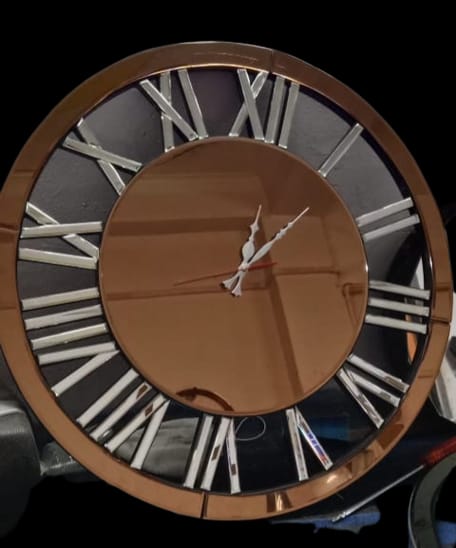 2d Roman Glass designer wall clock idekors