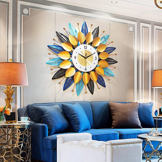 Metal wall clock panel