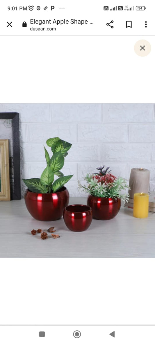 Apple Shaped Planter idekors