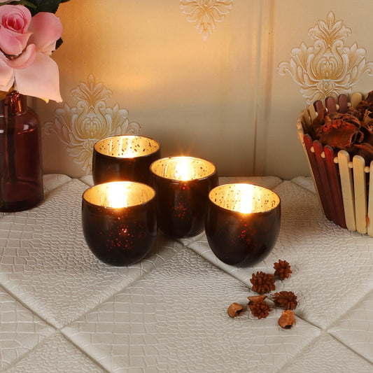  Big Glass Votive Set of 4 idekors