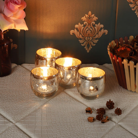  Big Glass Votive Set of 4 idekors