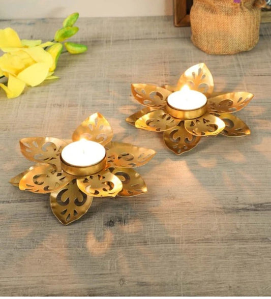 Flower/ Foil Cut Lotus Set of 10 idekors