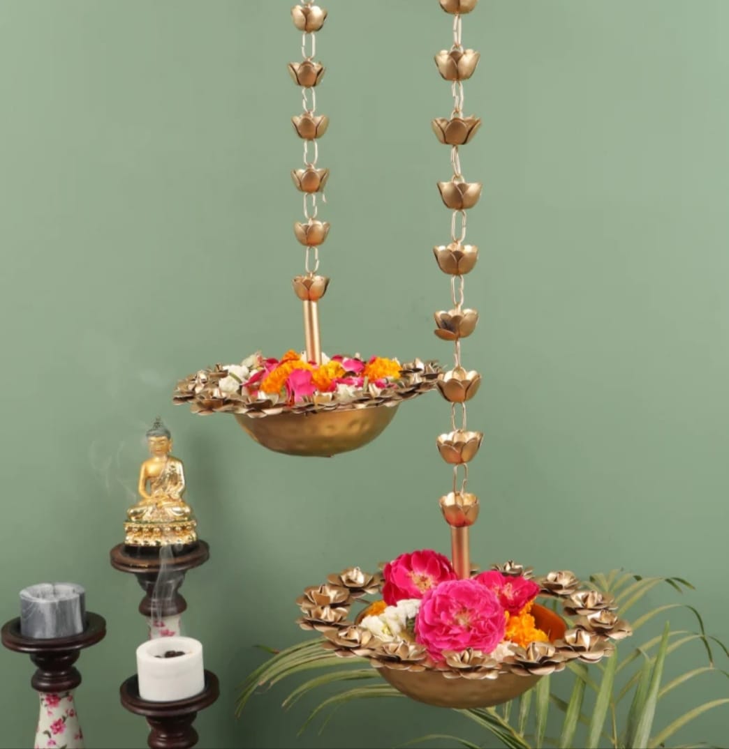 Hanging Rose Urli Set of 2 idekors