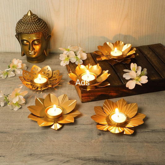 Flower tealight holder (10 pieces)