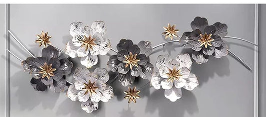 Idekors Metal Wall Art Iron Wall Hanging Home Decoration Perfect for Living Room/Hotel/Restaurant/Bedroom/Drawing Room (Color : Multi) (Size: 56 X 22 INCH)