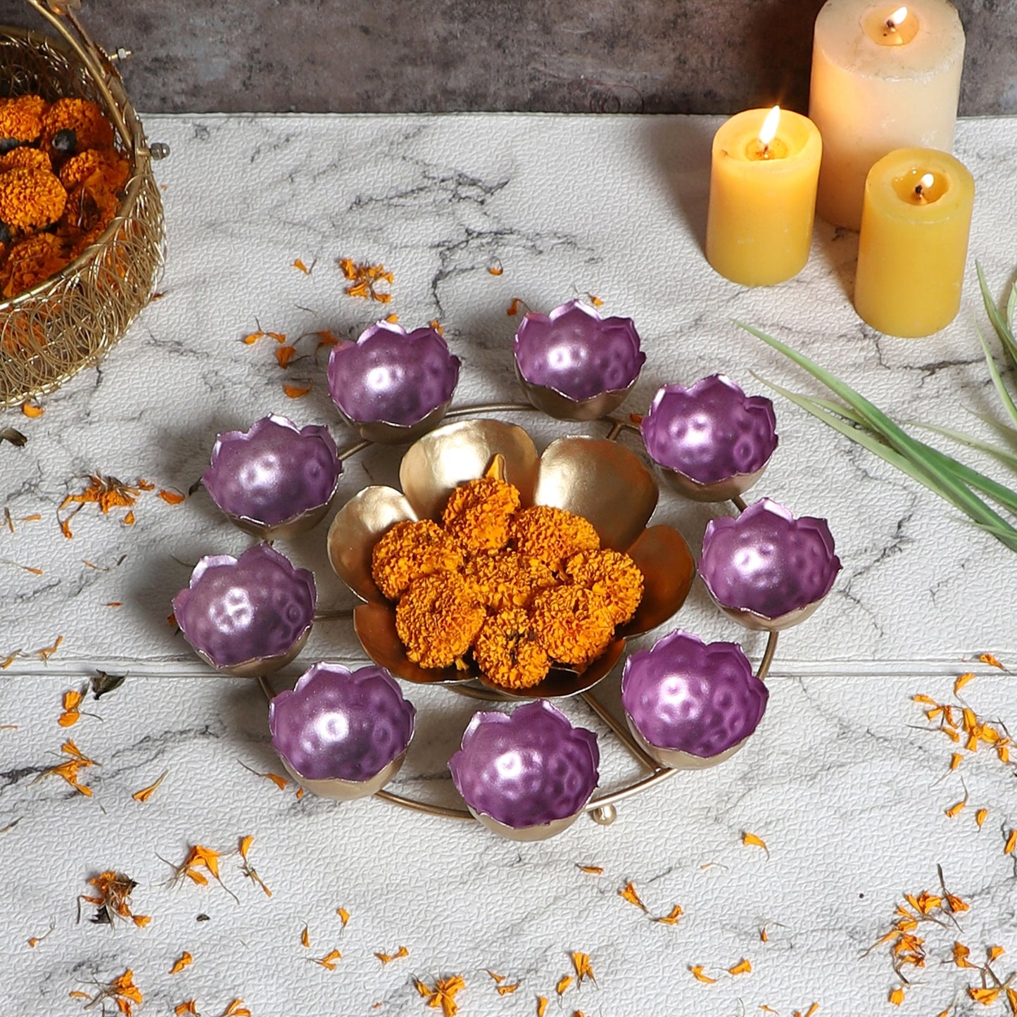 Tea light Urli set of 2