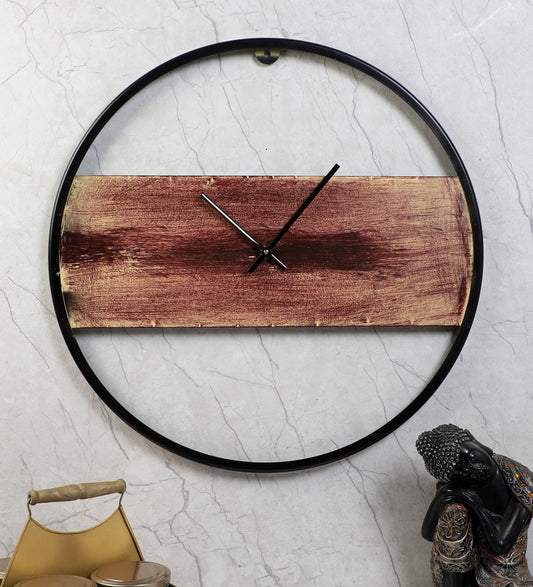 Black & Brown clock panel