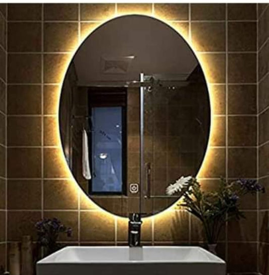 Led Sensor touch mirror oval simple idekors