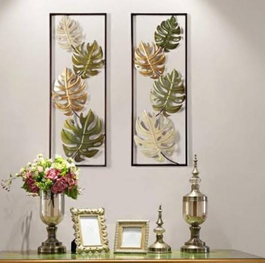 Rectangular flower wall decor set of 2 idekors