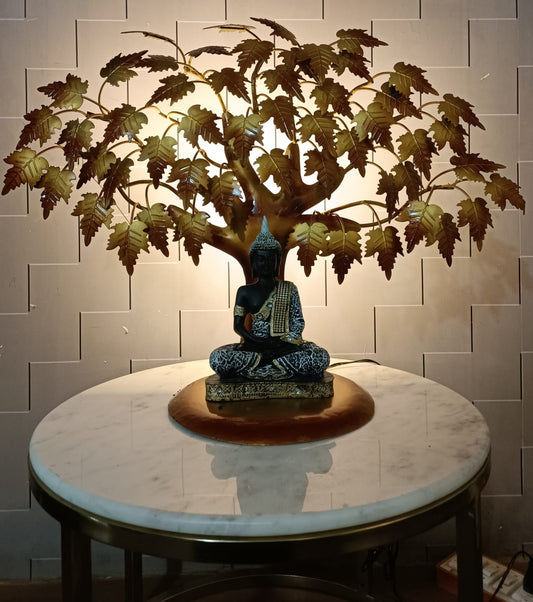 Table Decor Lamp with Resin Buddha ji idekors