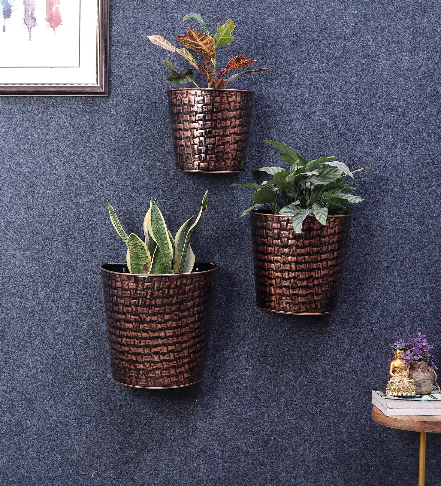 Wall Metal Planter set of 3 idekors