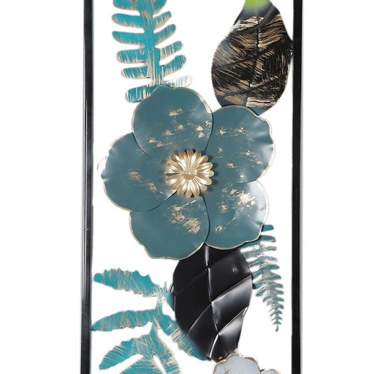 Rectangular flower wall decor set of 2