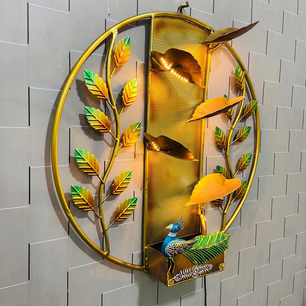 Metal Fountain with led Wall Decor