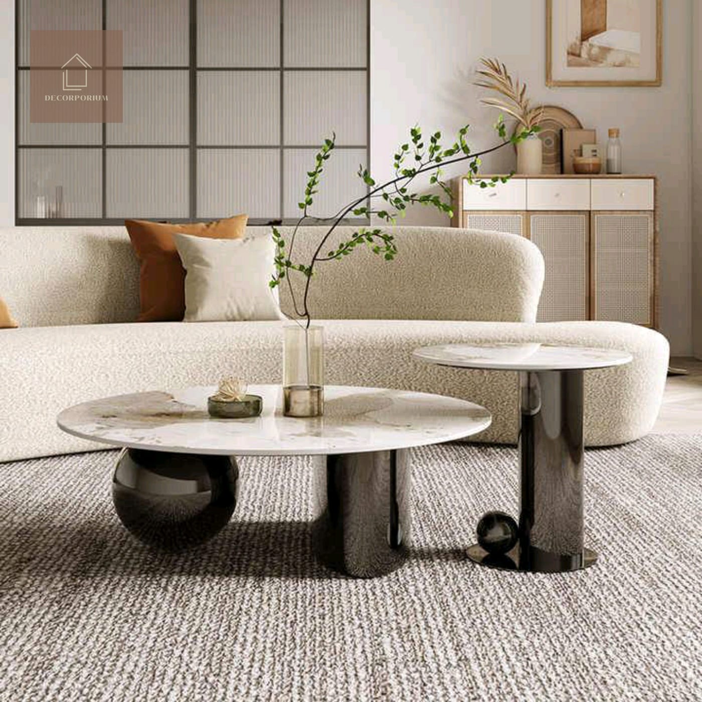 Metal Stainless Steel Centre Table