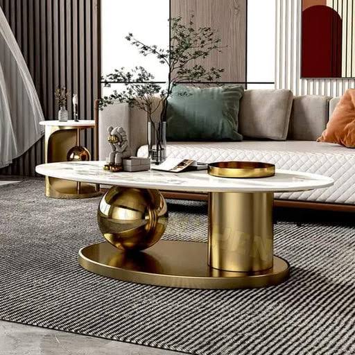 Metal Stainless Steel Centre Table set of 2