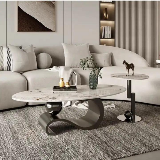 Metal Stainless Steel Centre Table set of 2