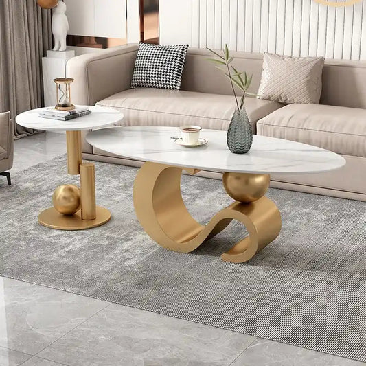 Metal Stainless Steel Centre Table set of 2