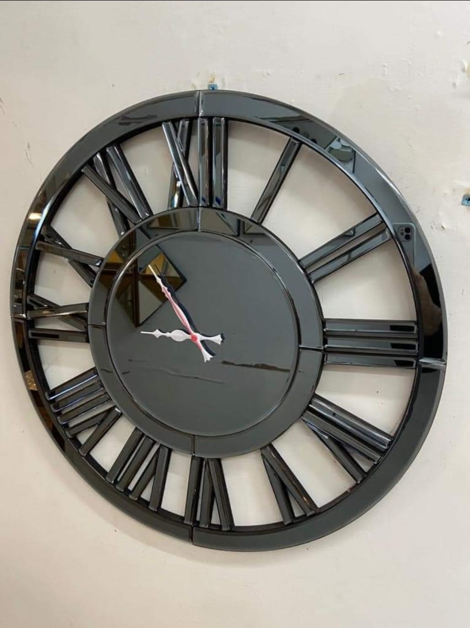 2d Roman Glass designer wall clock idekors