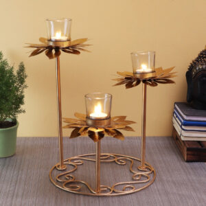 Detachable Sunflower With Glsss Tealight Holder idekors